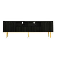 TV-MÖBEL Schwarz 165/36/55 cm - Schwarz, Holzwerkstoff (165/55/36cm) - PANGIVO