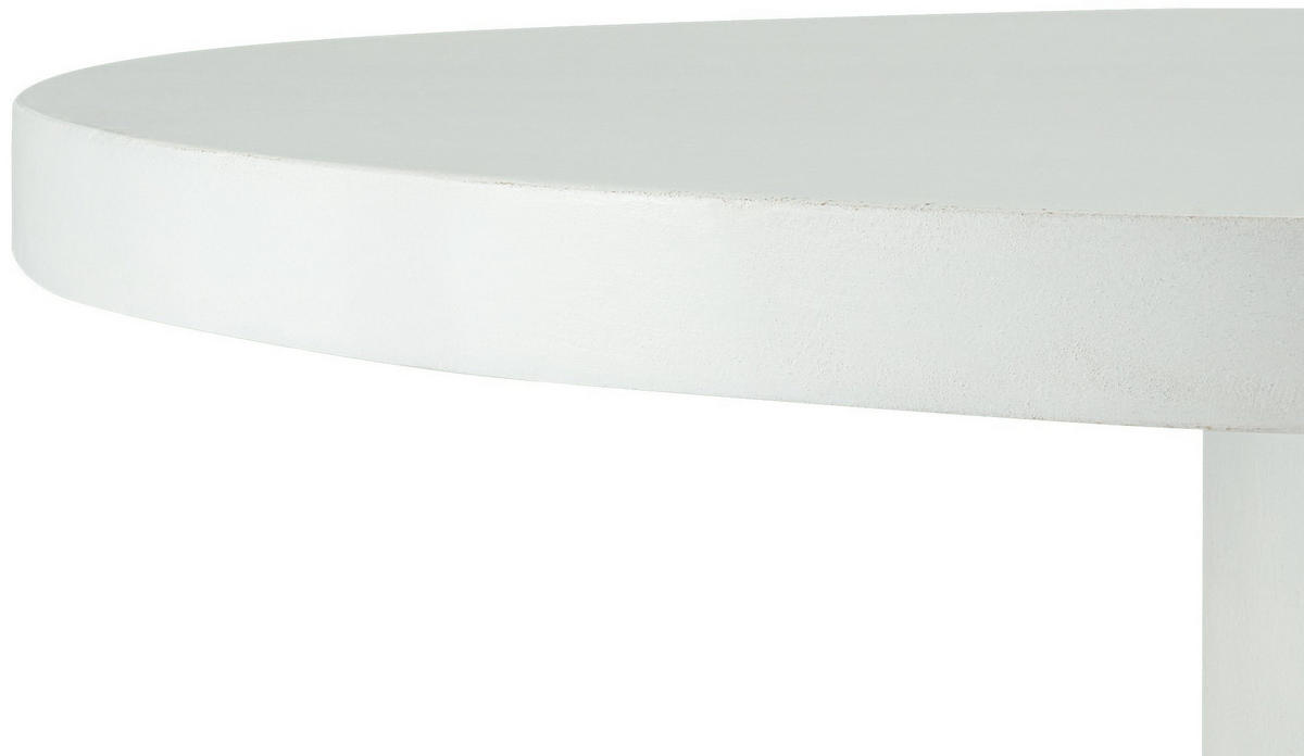 BEISTELLTISCH rund 50 cm Holz Antik Weiß - Weiß, Holz (50/50/60cm) - CLP