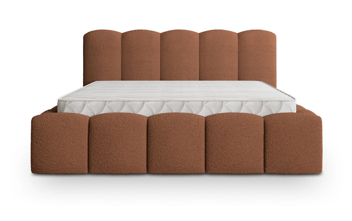 POLSTERBETT FALINA Q 120x200 cm mit Bettkästen - Kupferfarben - Kupferfarben, Holz/Textil - MASSENO
