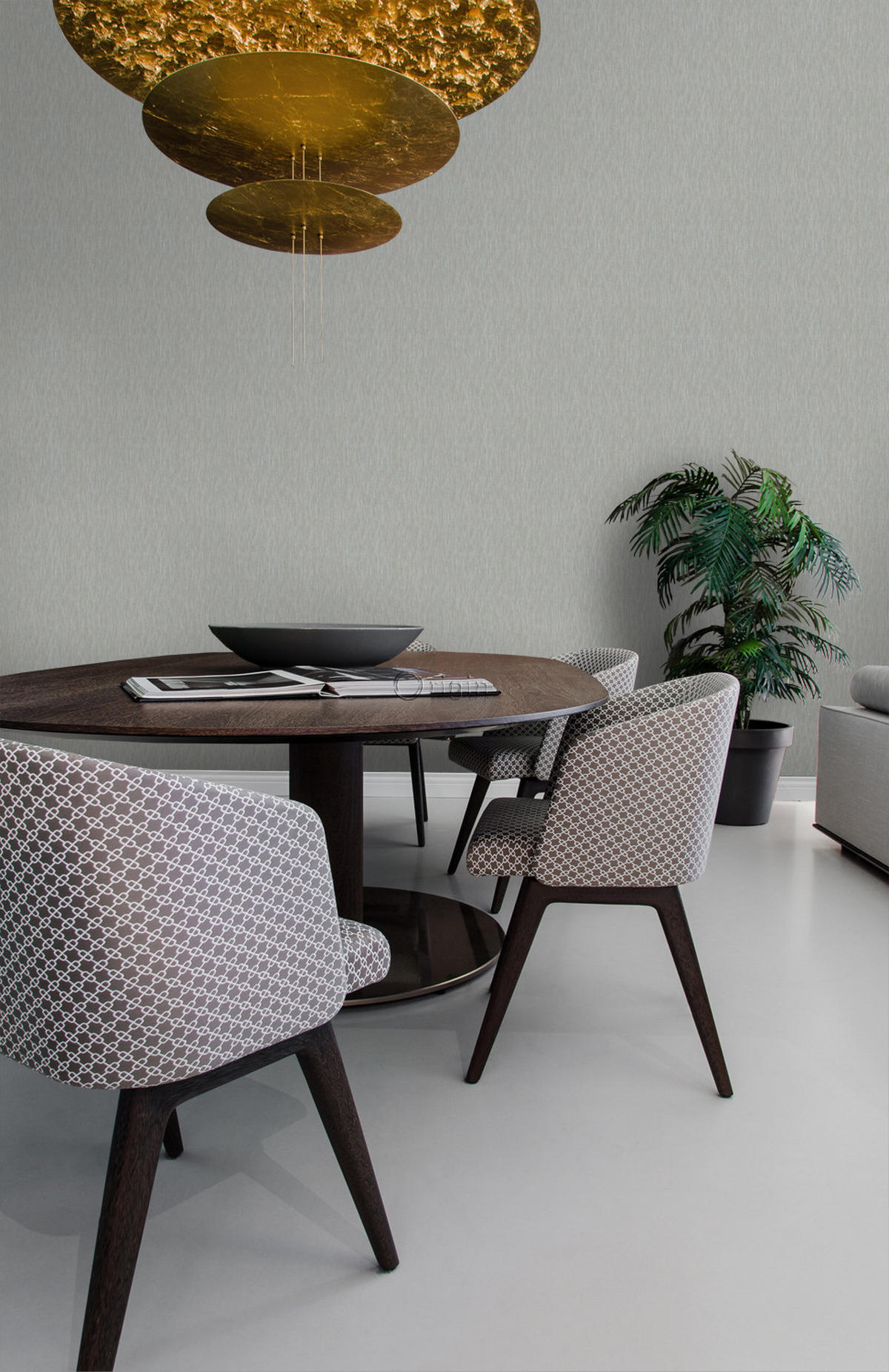 TAPETE 3D Grasmuster Leinen-Optik 53 cm x 10.05 m - Braun, Papier (53/1000cm) - Origin Wallcoverings