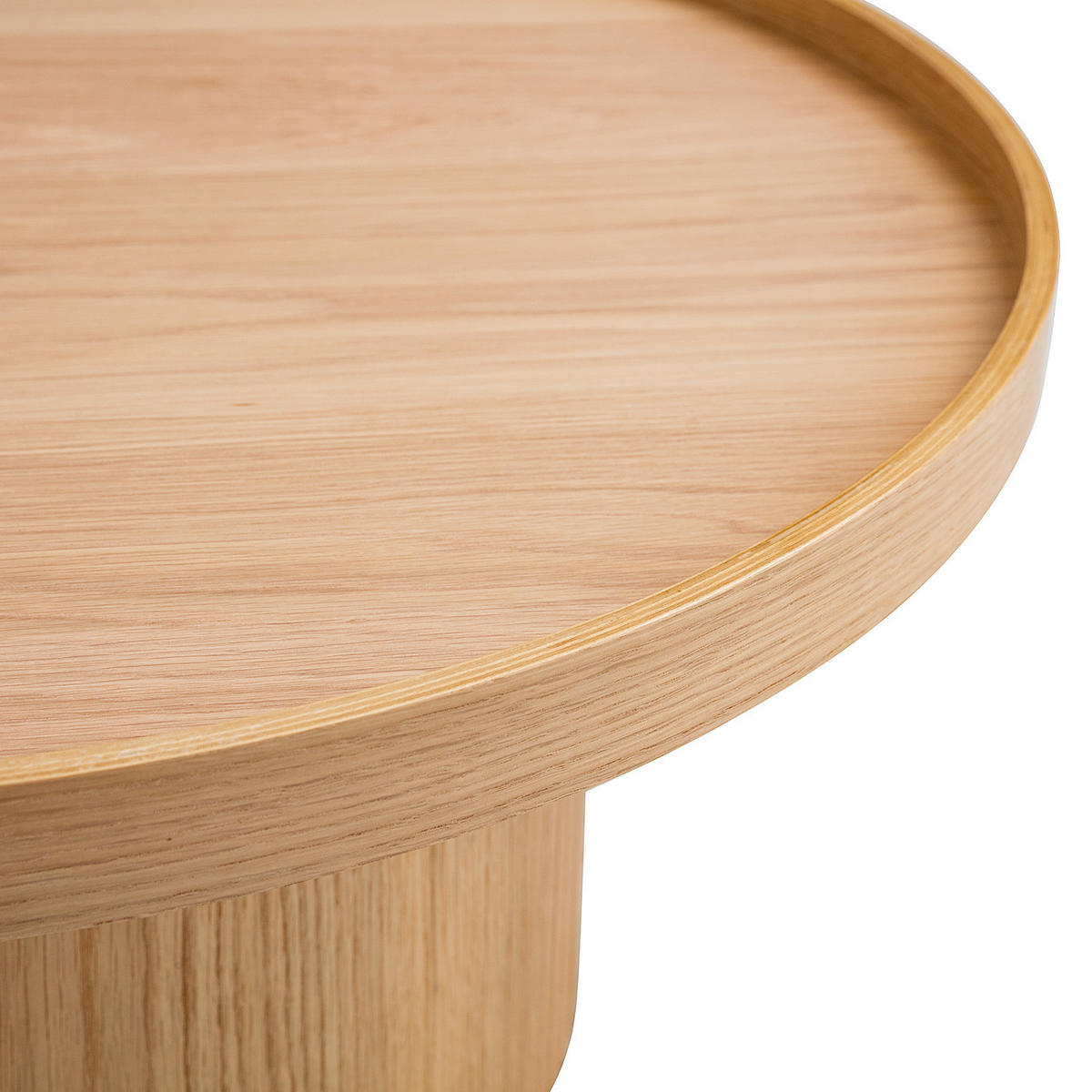 COUCHTISCH - Echtholzfurnier - Eichefarben, Holzwerkstoff (80/80/35cm) - home24