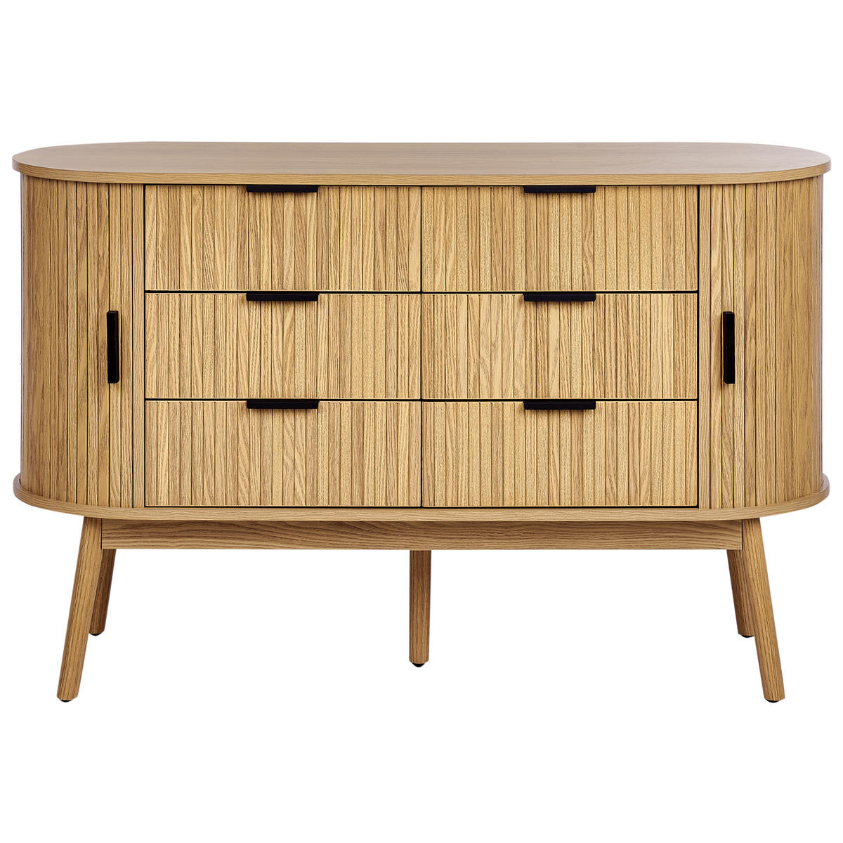 KOMODA s 6 zásuvkami Hnědá Selah - hnědá, kompozitní dřevo (120/75/40cm) - Beliani