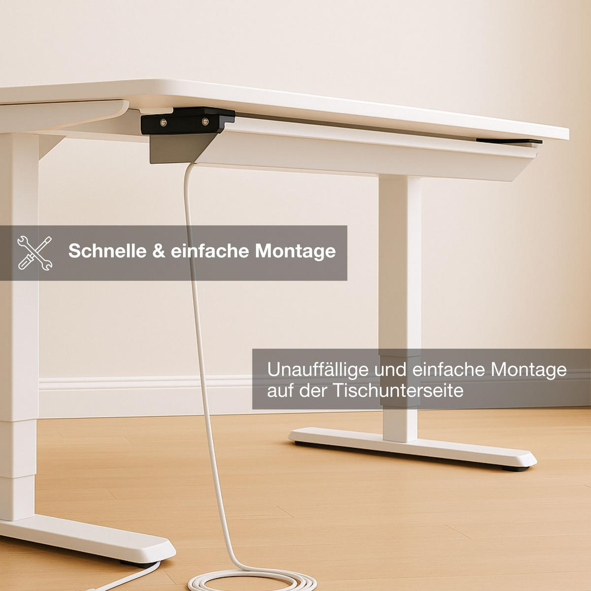 KABELKANAL Horizontaler Kabelkanal Flex-small / Ohne Zubehör Weißaluminium 880mm - Silberfarben, Metall (16/88/10cm) - ASSMANN