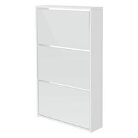 SCHUHSCHRANK mit Spiegel - Weiß, Holzwerkstoff (17/113/63cm) - ML-DESIGN