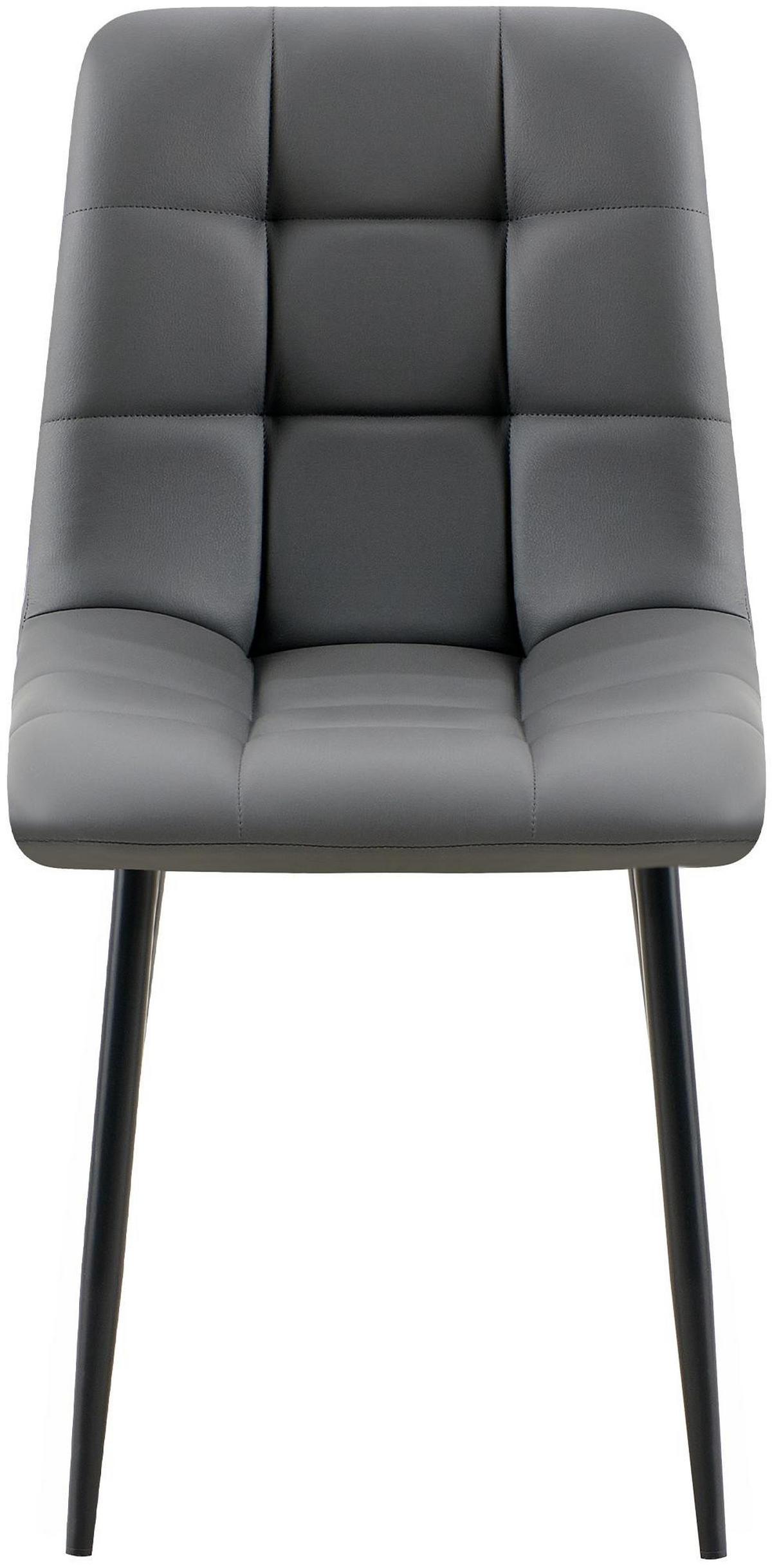 ESSZIMMERSTUHL Antibes 84x45x55 cm dunkelgrau - Dunkelgrau, Leder (45/84/55cm) - furnicato