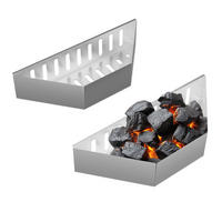 2XKOHLEKORB - Silberfarben, Metall (12/38/7.5cm) - Relaxdays