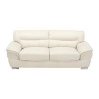 SOFA ohne Schlafmöglichkeit - 3 Personen - Leder - Elfenbeinfarben - - Weiß, Leder (210/87/93cm) - Vente-Unique