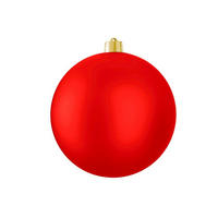 WEIHNACHTSKUGEL Rot matt, Ø 20 cm, Kunststoff, für Innen- und Außenbereich - Rot, Kunststoff (30/30/30cm) - LAALU
