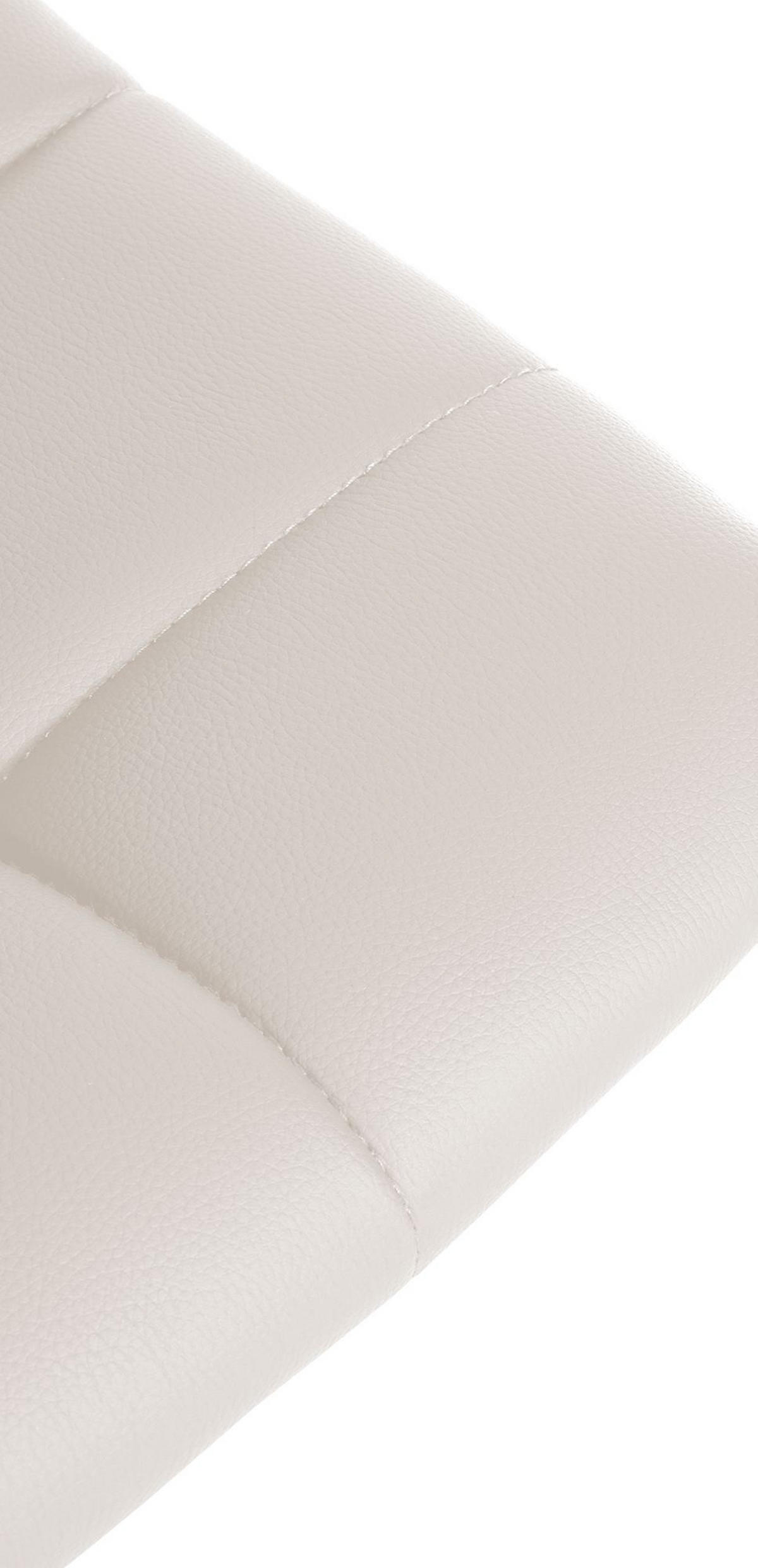 BARHOCKER DUBAI Weiß Kunstleder Chrom - Weiß, Leder/Metall (43/87/46.5cm) - DELUKE