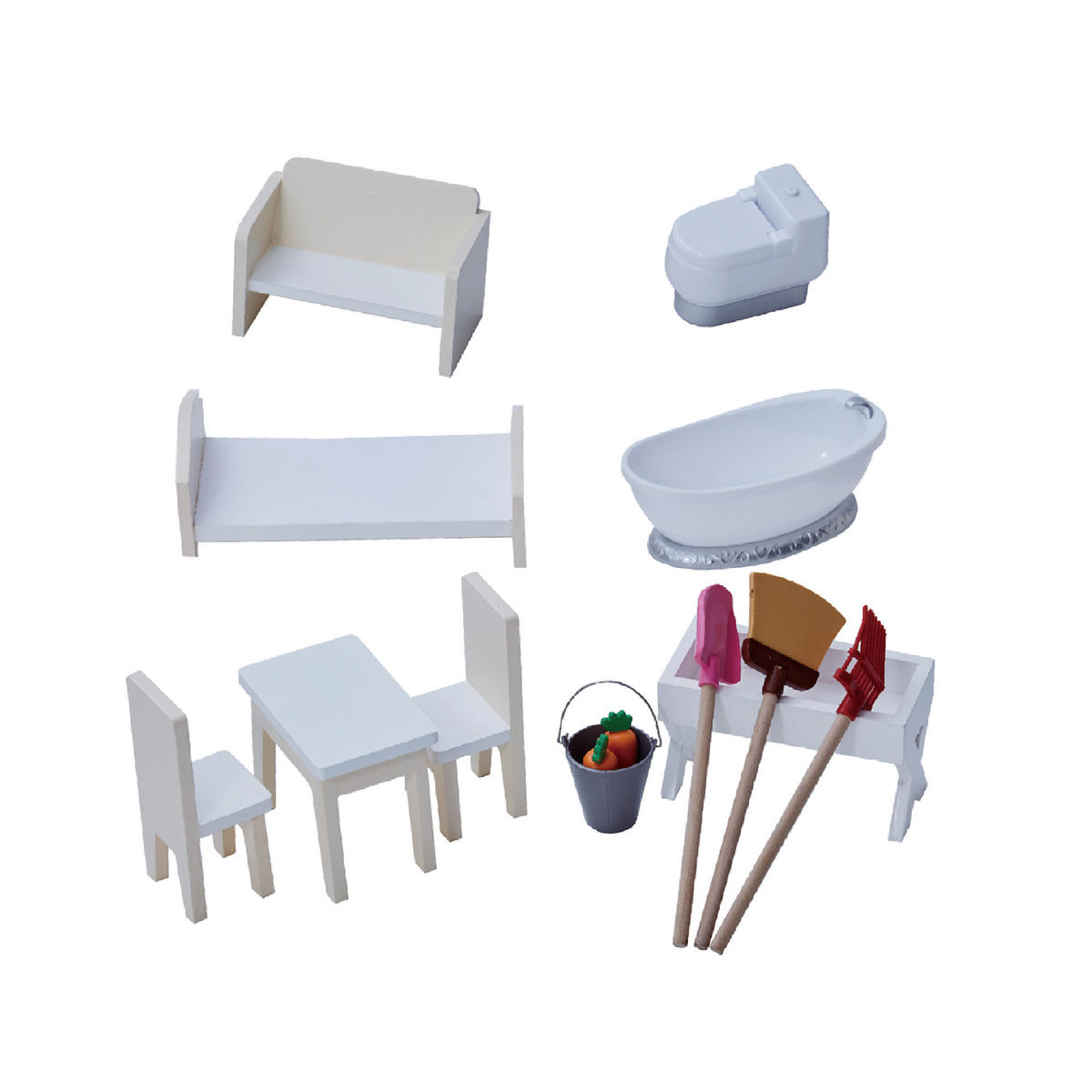 PUPPENHAUS, Grau, 90cm - Weiß, Holzwerkstoff (34/90/104cm) - Teamson Kids