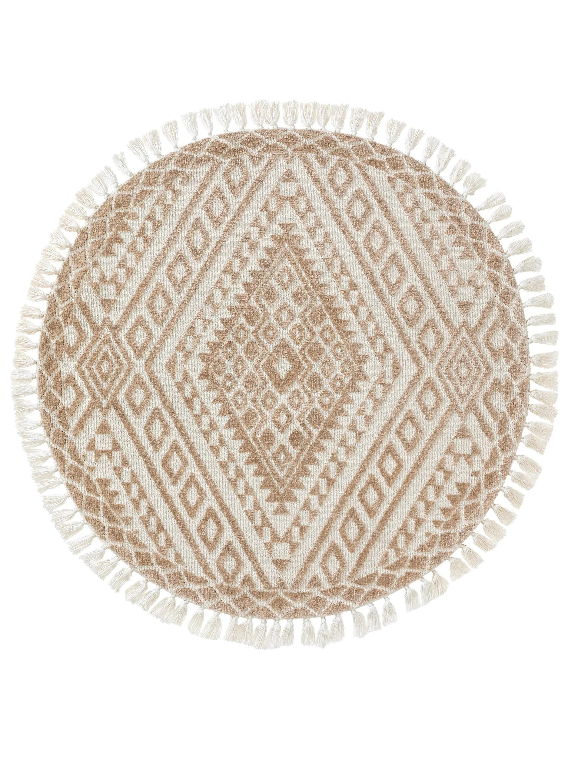 TEPPICH rund Elias Beige ø 150 cm rund - Beige, Textil (150/150cm) - benuta Nest