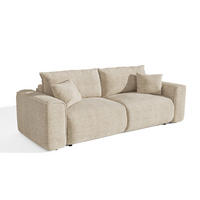 SCHLAFSOFA Express COMO Köpergewebe mit weichem Griff Beige 236cm - Beige, Textil (236/78/100cm) - Premium Interiors