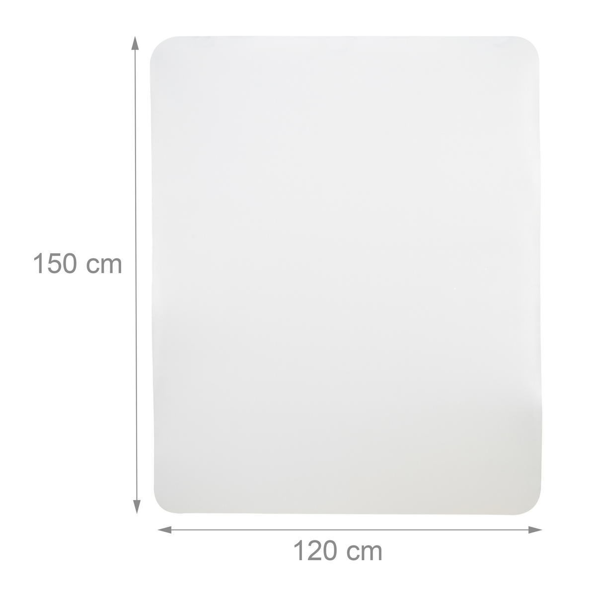 BÜROSTUHLUNTERLAGE - Weiß, Kunststoff (150/120cm) - Relaxdays