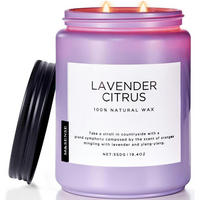 DUFTKERZE Lavendel Zitrus mit 2 Dochten 550g - Flieder, Paraffin (13cm)