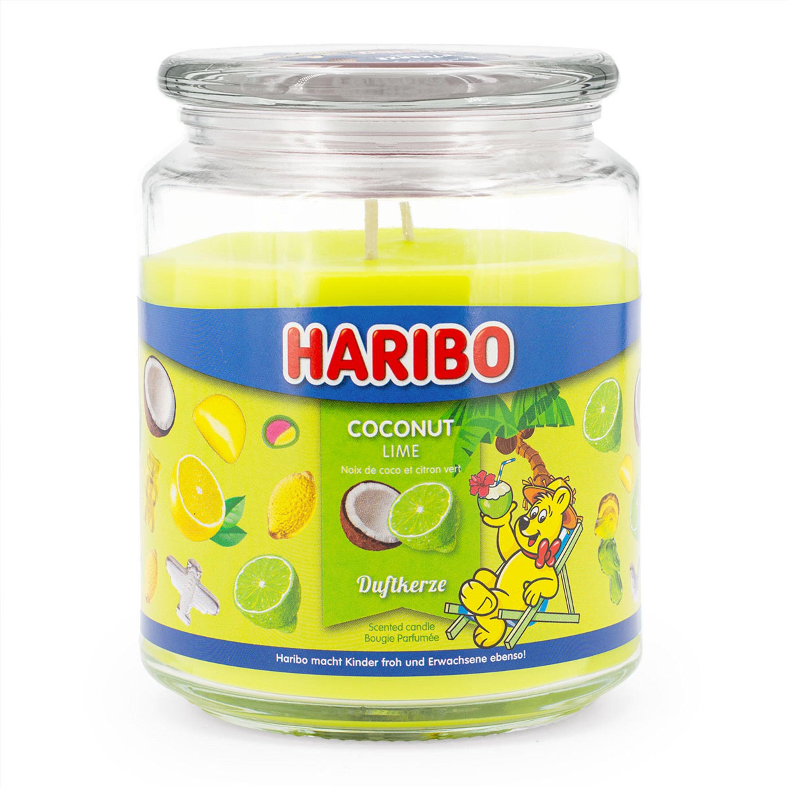 DUFTKERZE Haribo - Gelb, Naturmaterialien/Glas (13cm)