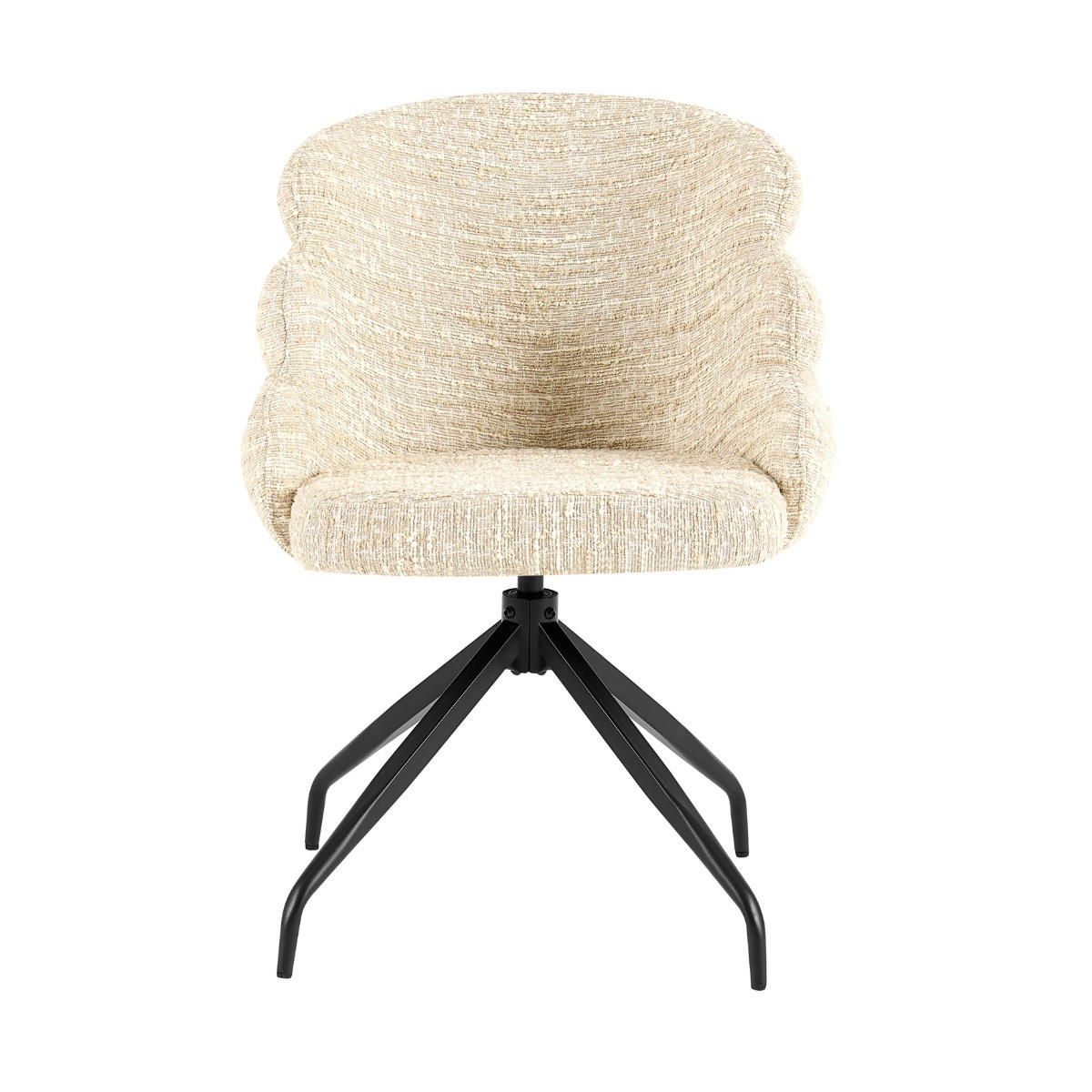 ESSZIMMERSTUHLE 2er Set Drehbar aus Stoff, beige - Beige, Textil (60/83/67cm) - Giga Meubel