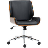 DREHSTUHL 53/60/86-96 cm Schwarz aus Kunstleder höhenverstellbar - Schwarz, Kunststoff (60/96/53cm) - OKWISH