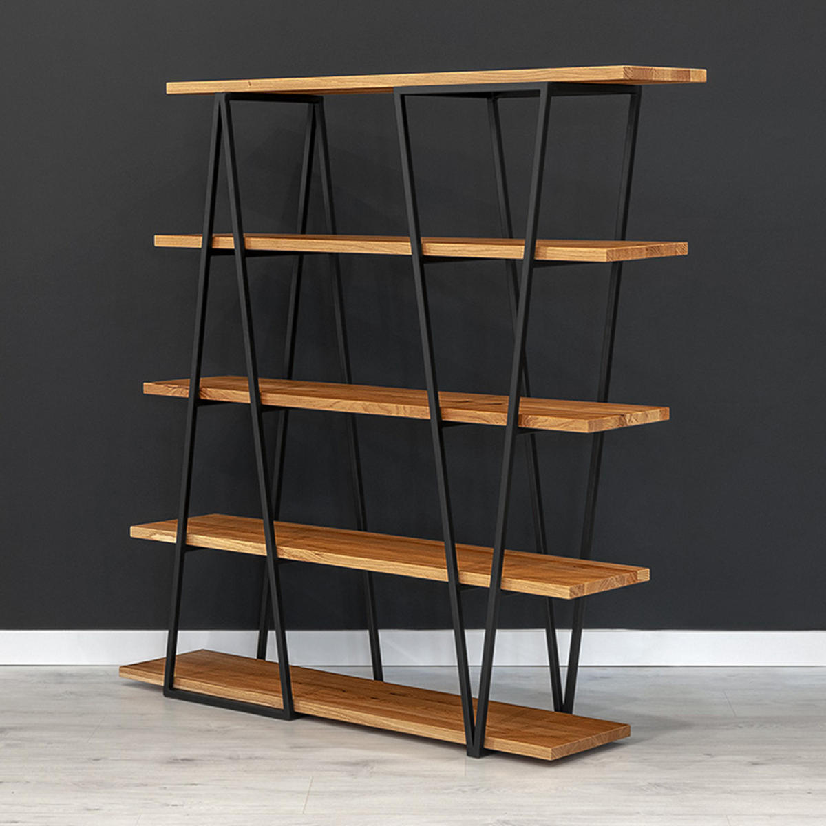 REGAL Tilt aus massivem Eichenholz - Eichefarben/Naturfarben, Holz (170/165/39cm) - Danzz