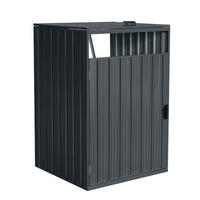 MÜLLTONNENBOX CUBO - Menge: 1, Ausstattung: Erweiterung - Anthrazit, Metall (80/122/80cm) - Home Deluxe