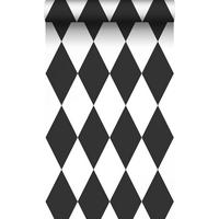 TAPETE Karomuster 53 cm x 10.05 m - Schwarz, Papier (53/0.1cm) - Origin Wallcoverings