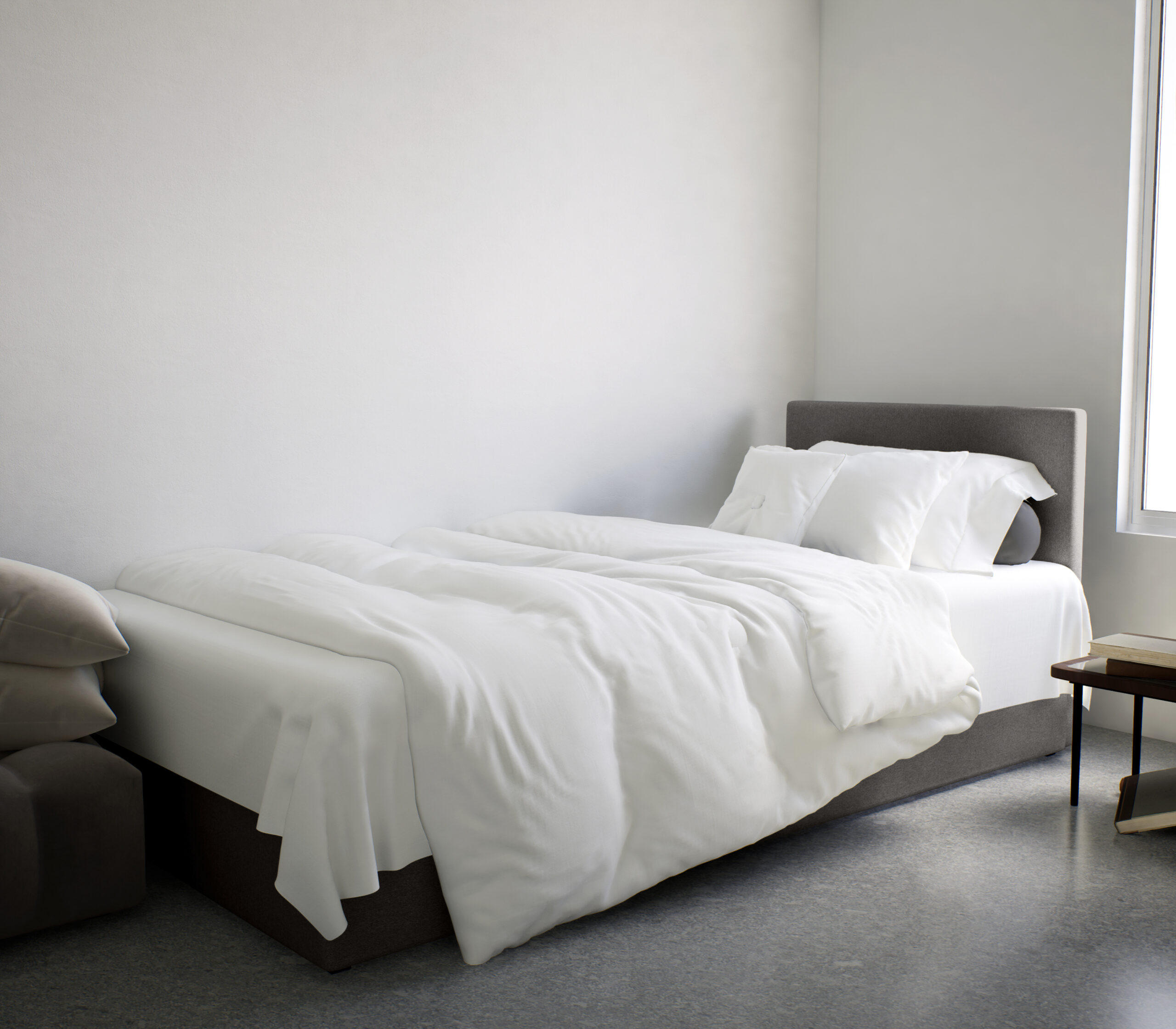 BOXBETT Verdig Mini Basic 100x200 Grau Rechts - Grau, Holz (100/200cm) - Fedve