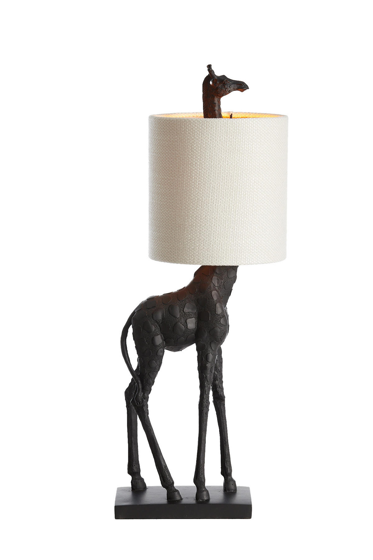 TISCHLAMPE Giraffe Schwarz Ø28/68 cm - Schwarz, Kunststoff (28/20/68cm) - Light & Living