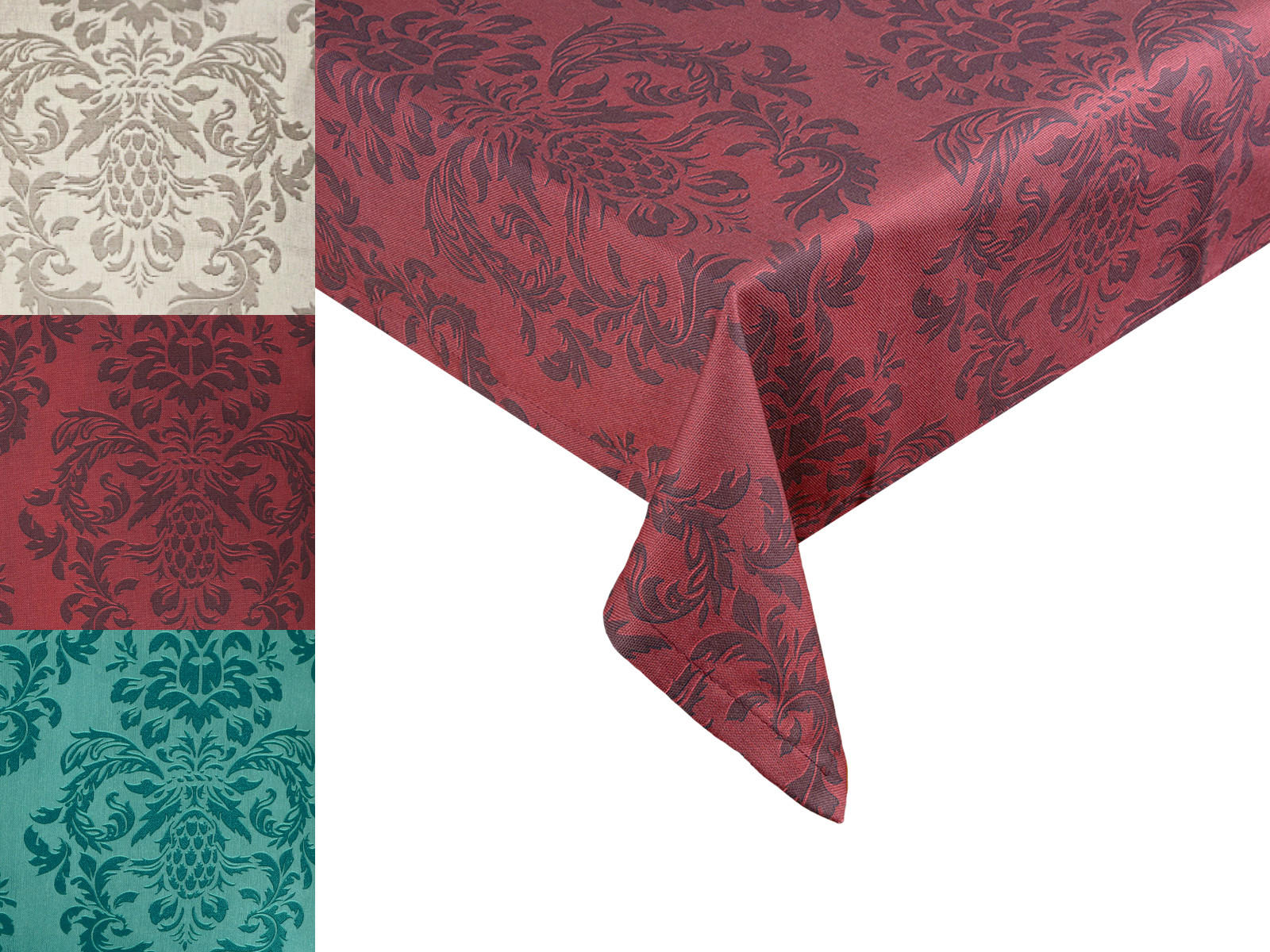 TISCHDECKE Epoche karmin-rot 110/110 cm - Dunkelrot, Textil (110/110cm) - beties Heimtextil