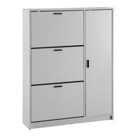 SCHUHSCHRANK – Weiß, 90x120x24 cm, Schuhkipper geschlossen, mit Ablage - Weiß, Holzwerkstoff (90/120/24cm) - KADIMA DESIGN