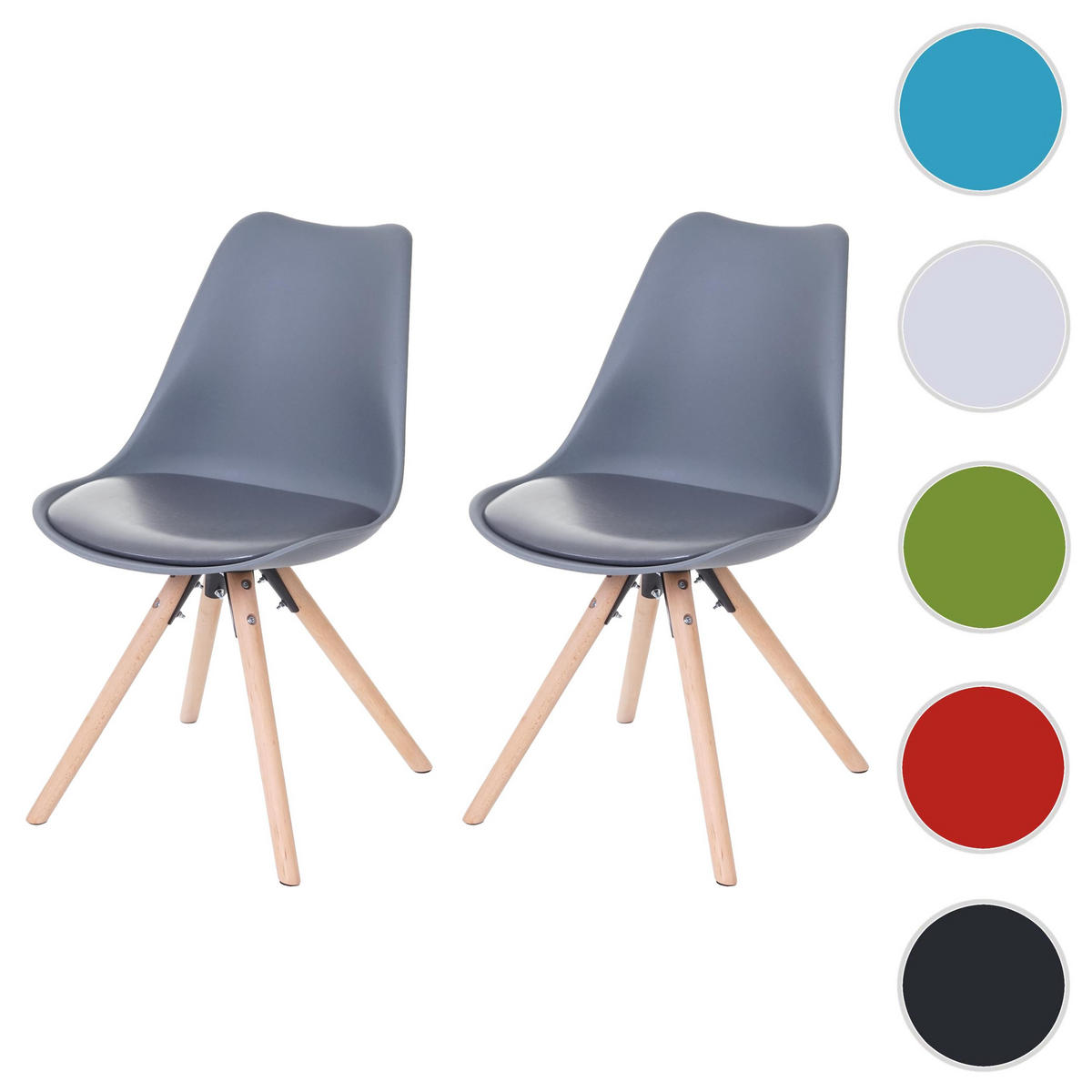 ESSZIMMERSTUHL Grau 2er-Set - Grau, Textil (48/82/53cm) - MCW