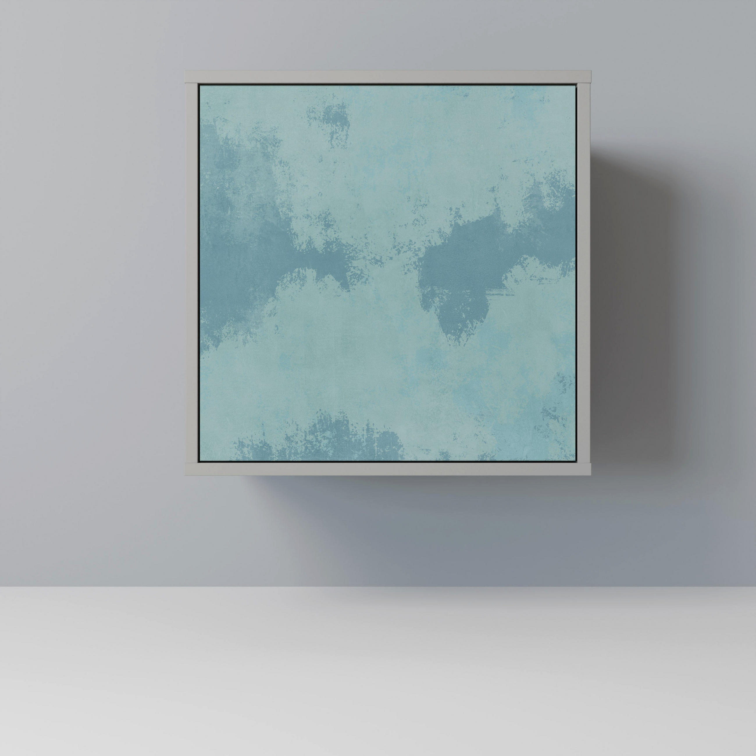 SIDEBOARD SKY WASH, Grau, 57,5x42x57,5 cm, Ohne Füße - Multicolor/Grau, Holzwerkstoff (57.5/57.5/42cm) - SpaceRebels