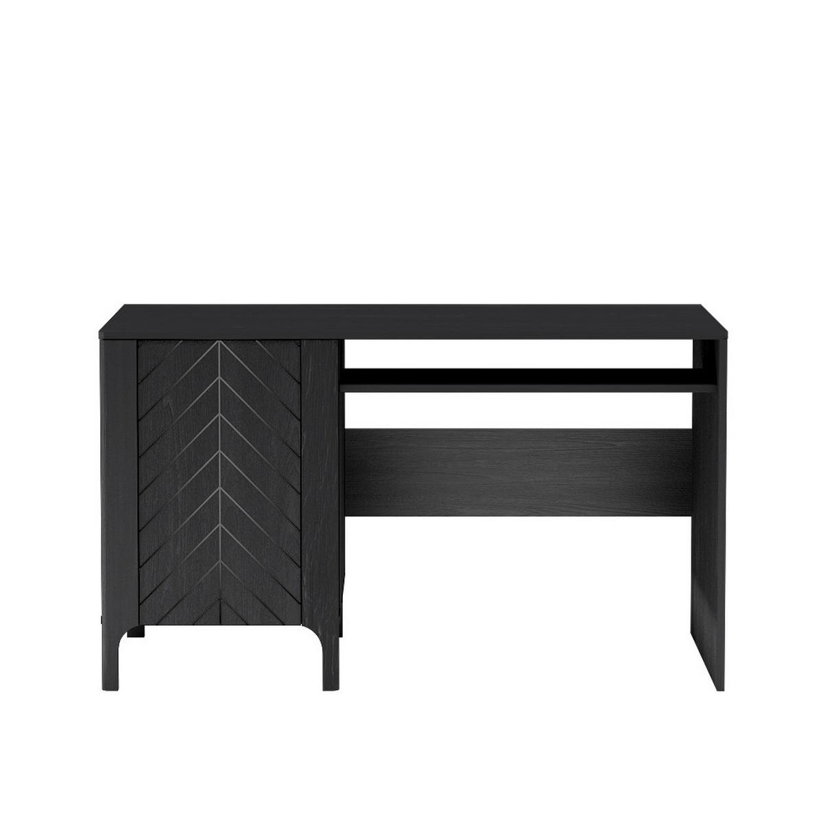 SCHREIBTISCH Lumi Schwarz - Schwarz, Holzwerkstoff (60/135/78cm) - Bettso