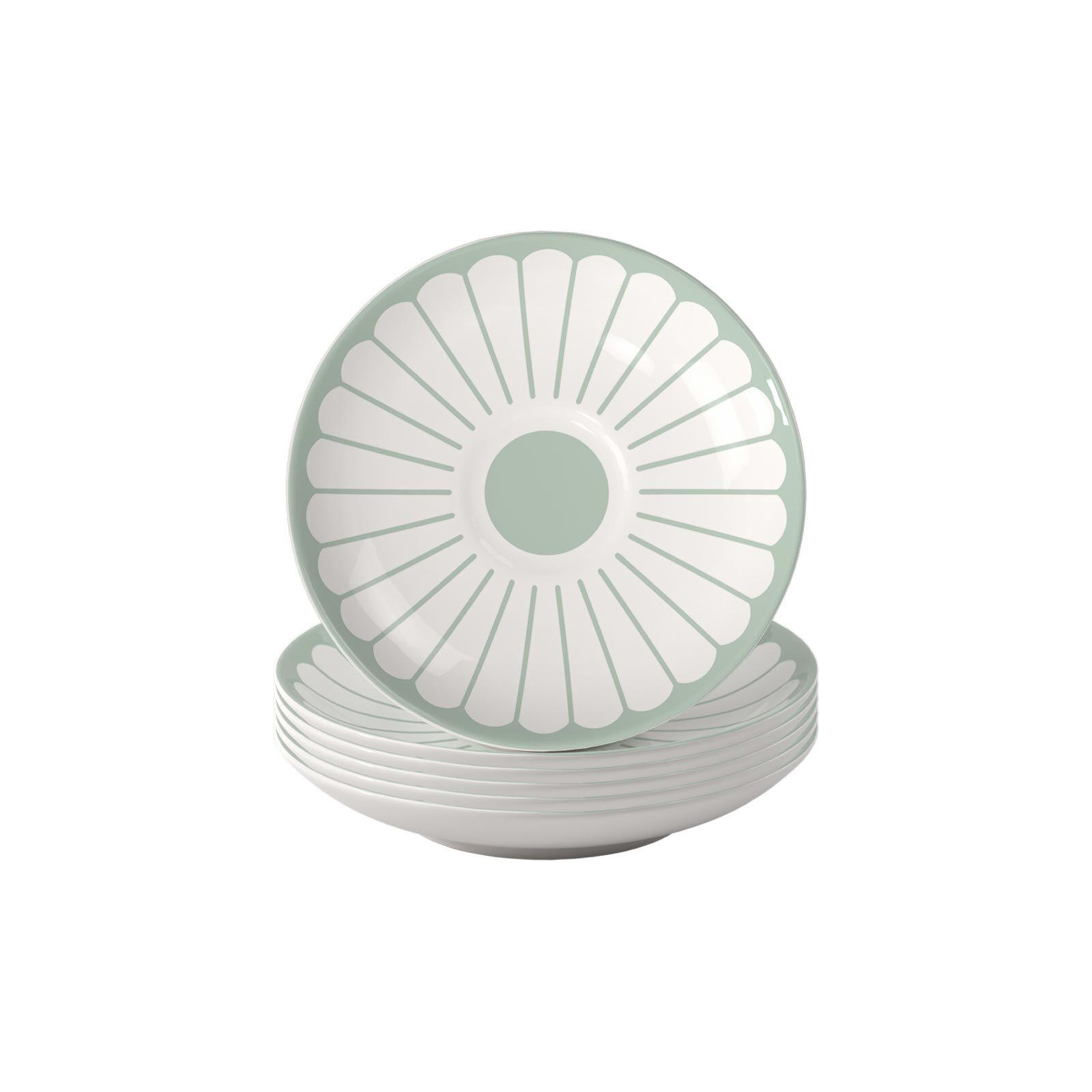 ESPRESSOUNTERTASSEN Fleur Couleur Vert ø 11,7 cm 6er Set - Grün, Keramik (11.7cm) - Villeroy & Boch