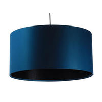 HÄNGELEUCHTE Schwarz 50/25 cm - Türkis/Schwarz, Textil (50/0.8/25cm) - ONZENO