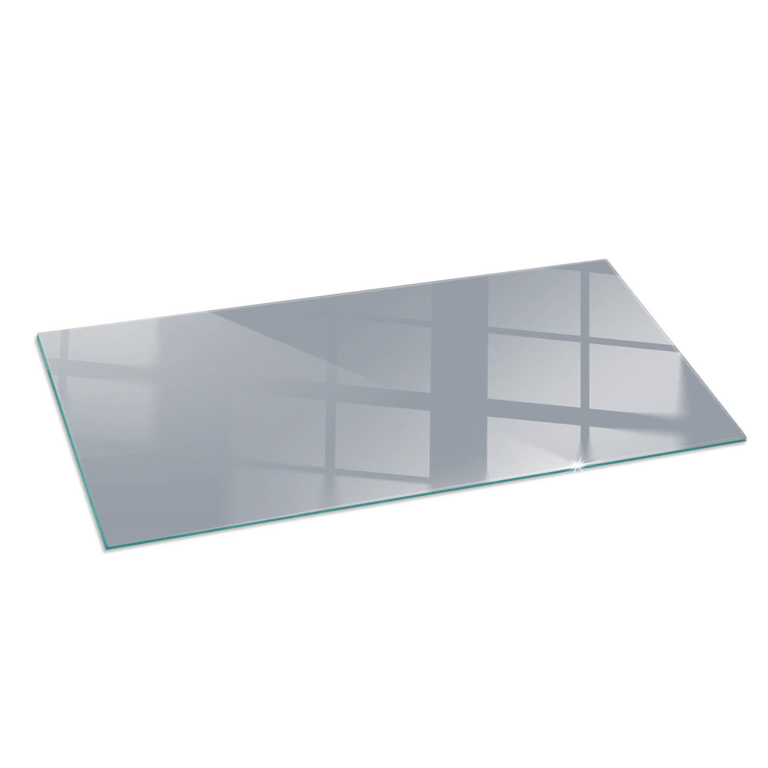 GLASPLATTE für Kamin 125x50 cm Grau - Grau, Glas (125/50/0.4cm) - ArtPrintCave