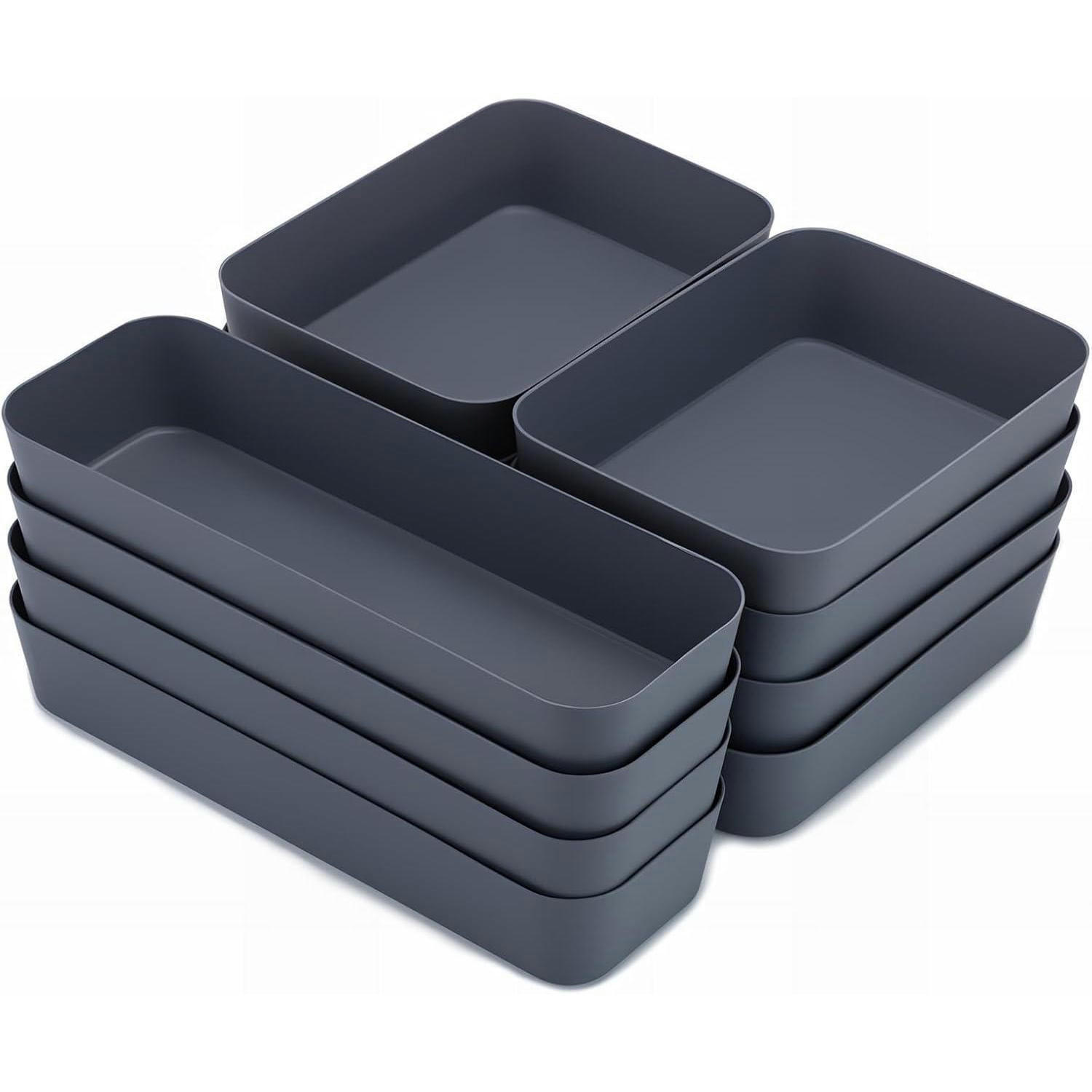 SCHUBLADEN Organizer 10-teiliges Set Grau aus Kunststoff - Grau, Kunststoff (20/4.5/29.5cm)