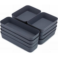 SCHUBLADEN Organizer 10-teiliges Set Grau aus Kunststoff - Grau, Kunststoff (20/4.5/29.5cm)