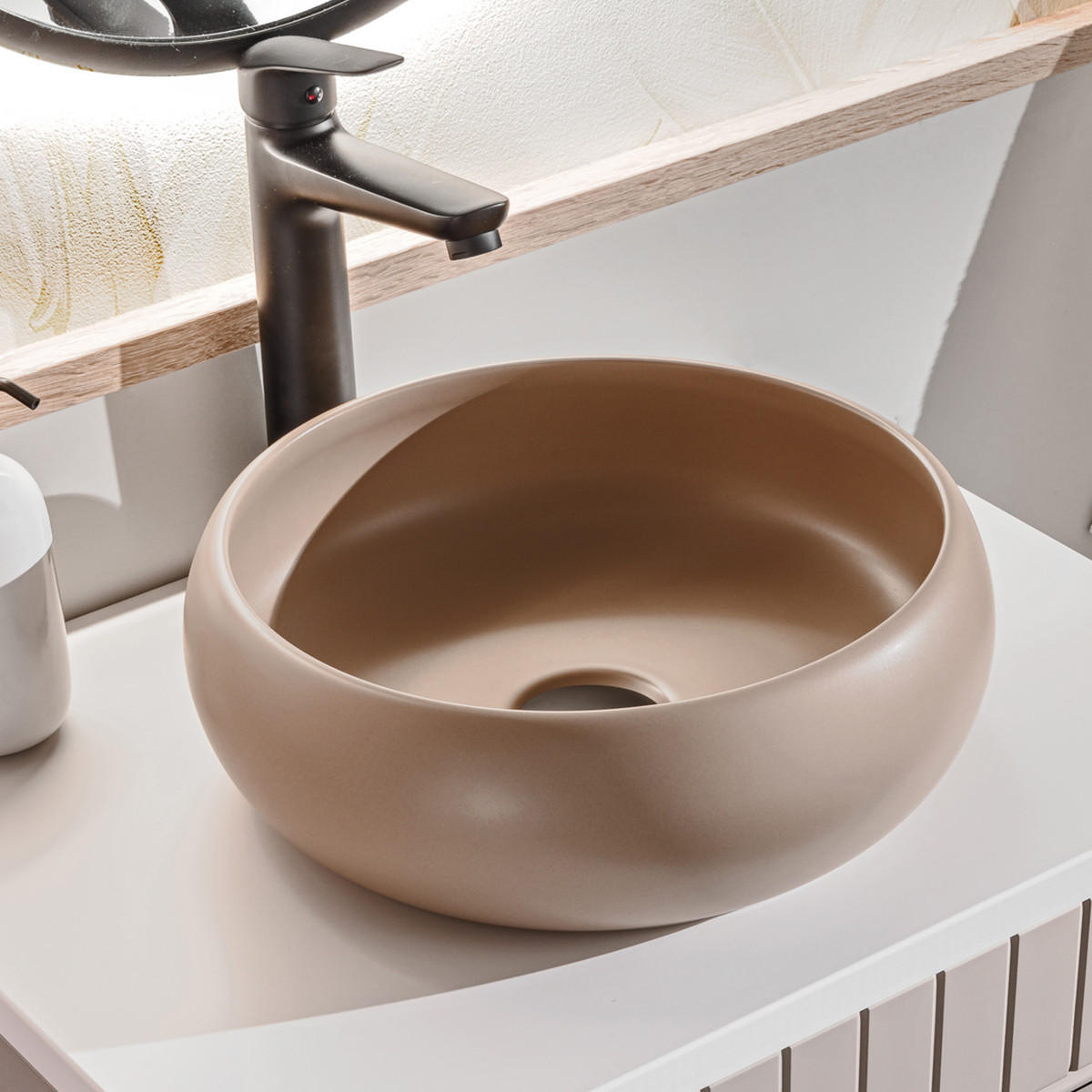 DOPPELWASCHTISCH 140.4cm Zelie Kaschmir - Beige, Holzwerkstoff (140.4/48/46cm) - Petits-meubles