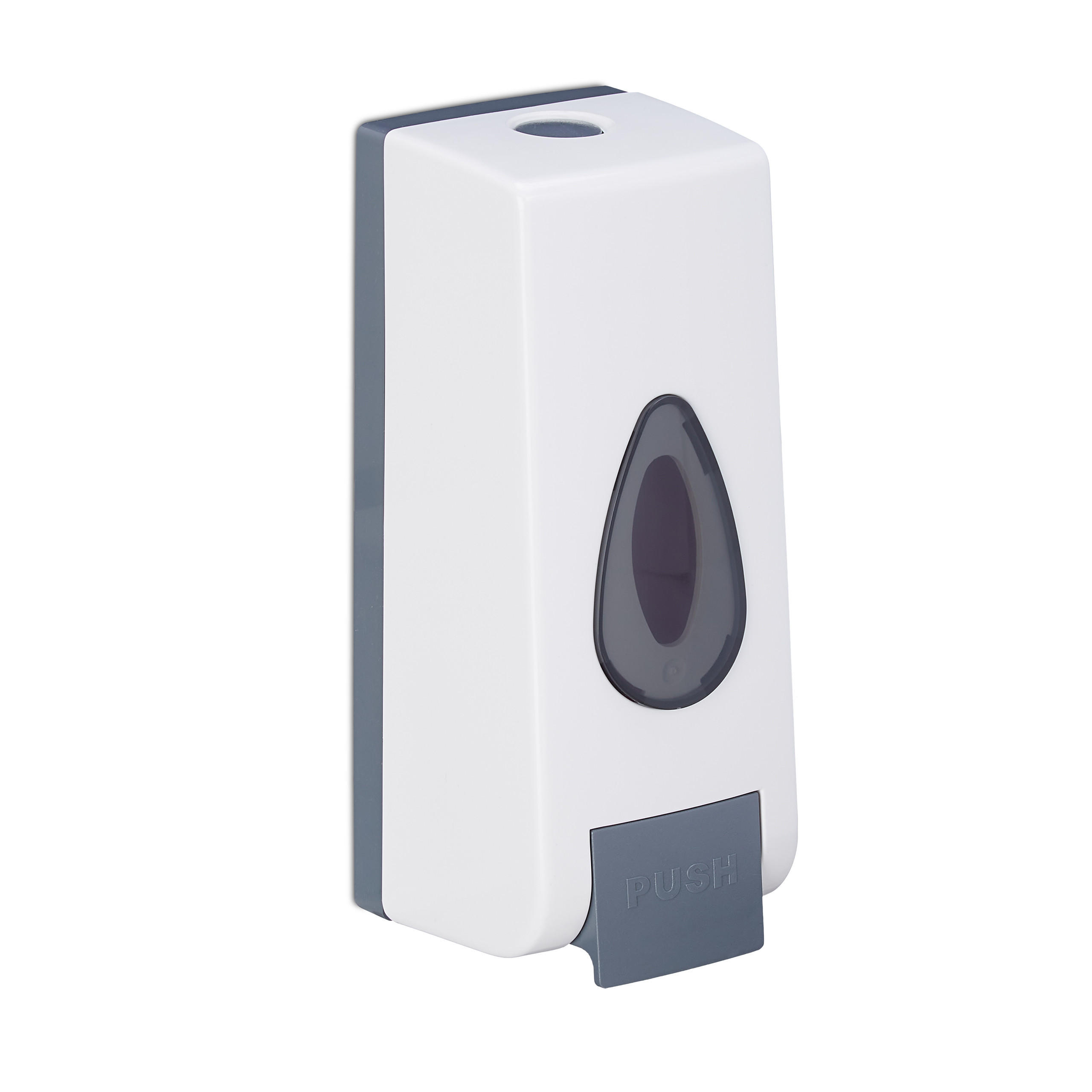 WANDSEIFENSPENDER - Weiß, Kunststoff (7.5/20/7.5cm) - Relaxdays