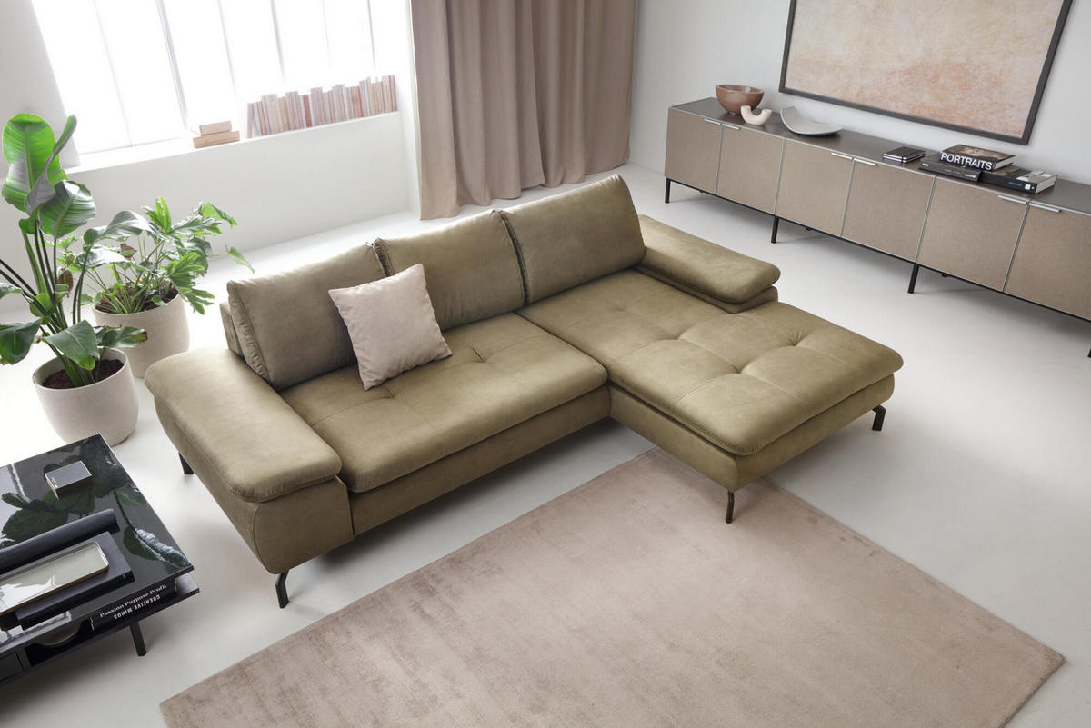 ECKSOFA VESPA Grün 265x170x82 cm - Grün, Textil (265/170cm) - FURNLUX