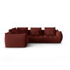 ECKSOFA modular links Bloom aus strukturiertem Stoff rot 3 Sitzplätze - Rot, Textil (216/316cm) - Micadoni