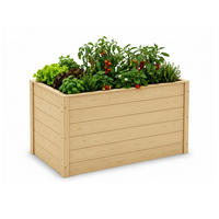 HOCHBEET HARZ aus Holz mit Schutzfolie 76x150x79 cm Außenbereich Natur Holz - Naturfarben, Holz (150/76/79cm)