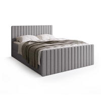 BOXSPRINGBETT Dream Duo mit Topper 140/200 Hellgrau - Hellgrau, Kunststoff (140/200cm) - Bromarkt
