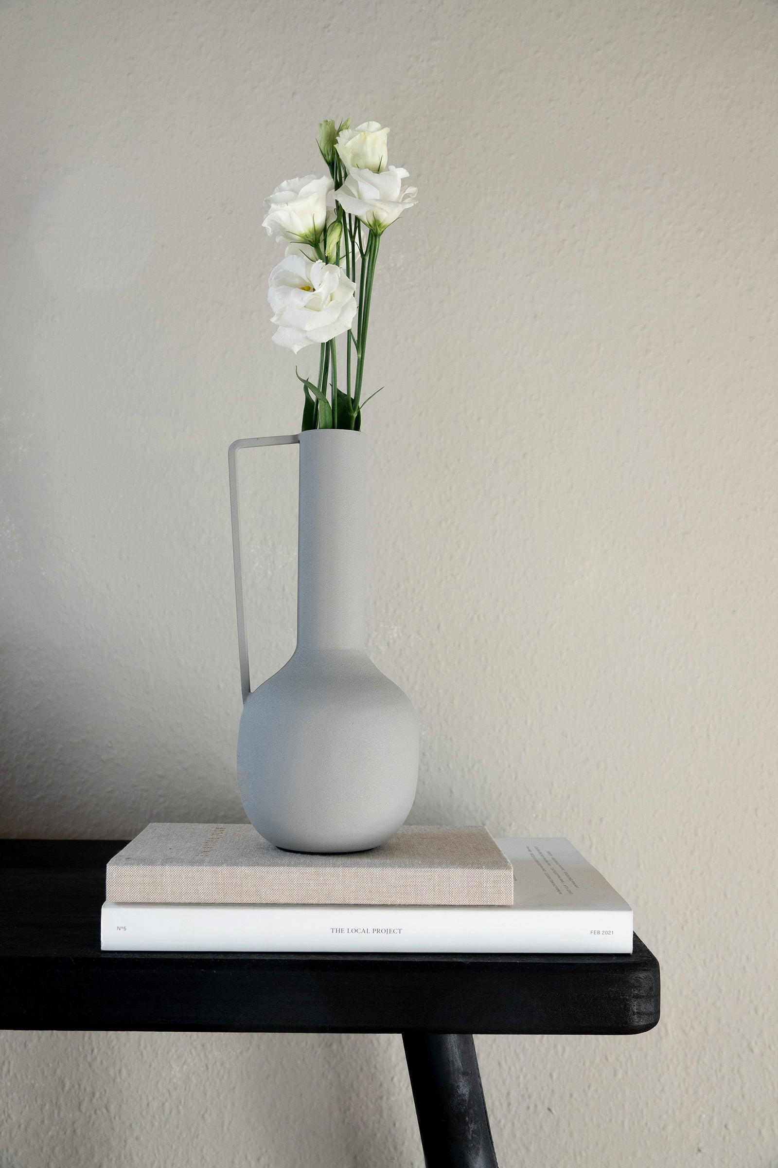 KUGELVASE Sila in Grau 25 cm - Grau, Metall (25cm) - LaLe Living