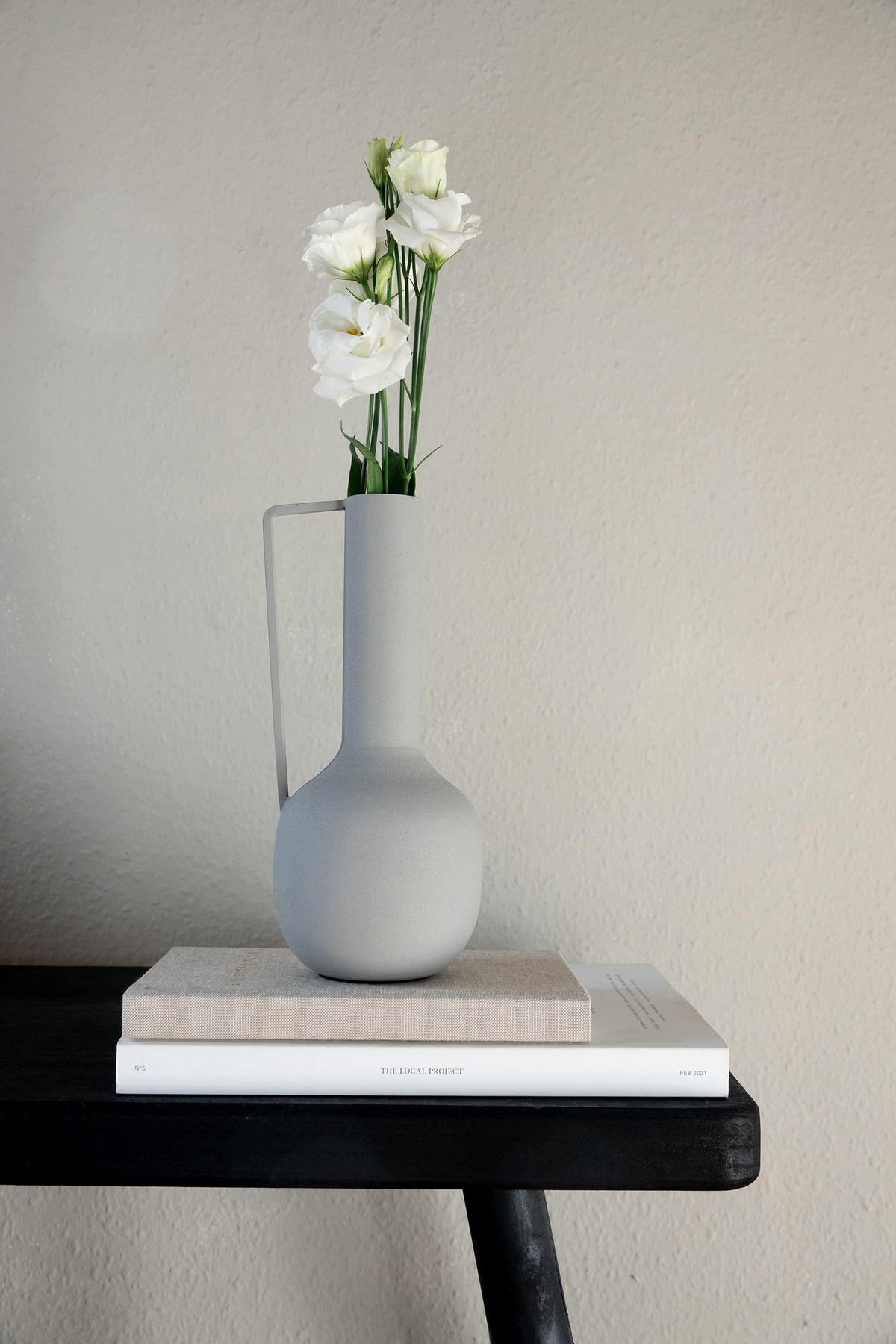 KUGELVASE Sila in Grau 25 cm - Grau, Metall (25cm) - LaLe Living