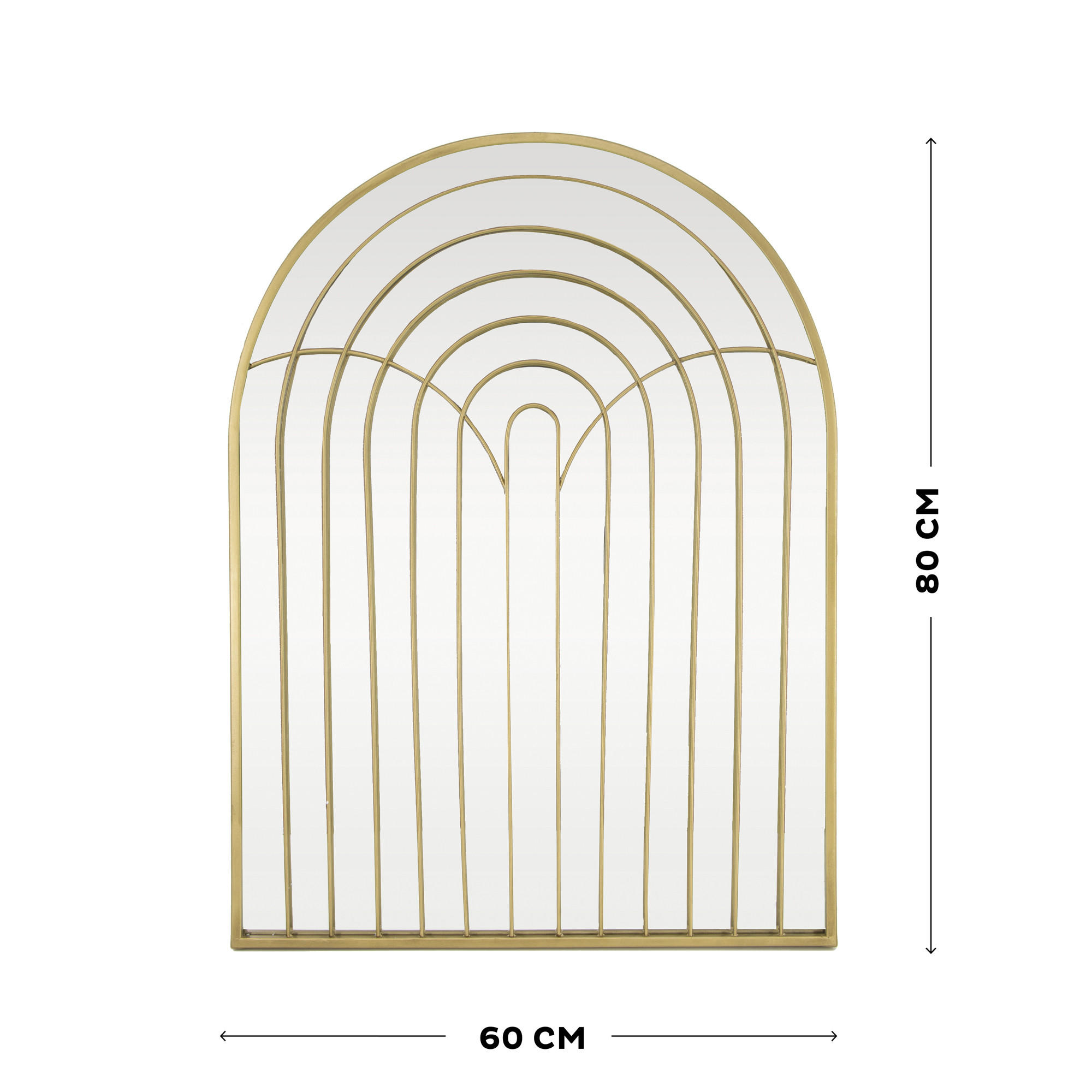 SPIEGEL - Luxusspiegel - Francesca - Goldfarben, Glas (60/60/60cm) - Art for the Home