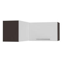 ECKHÄNGESCHRANK Kvantum W14/90/36 Weiß Matt / Lava Matt 90 / 90 / 36cm - Dunkelgrau/Weiß, Holz/Holzwerkstoff (90/36/90cm) - Feldmann-Wohnen