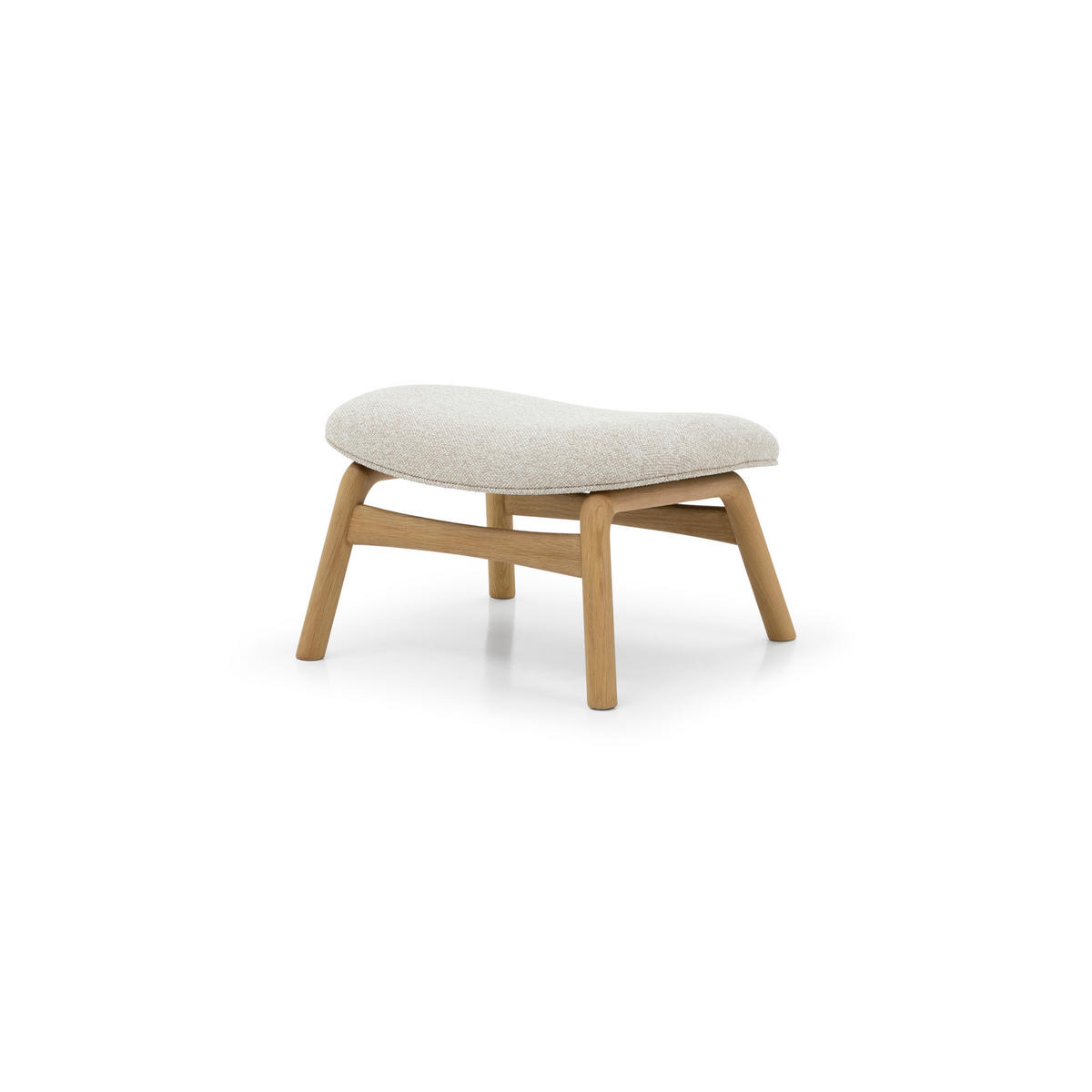 FUSSHOCKER Theo, Natur Massiveiche - Beige, Holz (51/36/62cm) - WOODEK