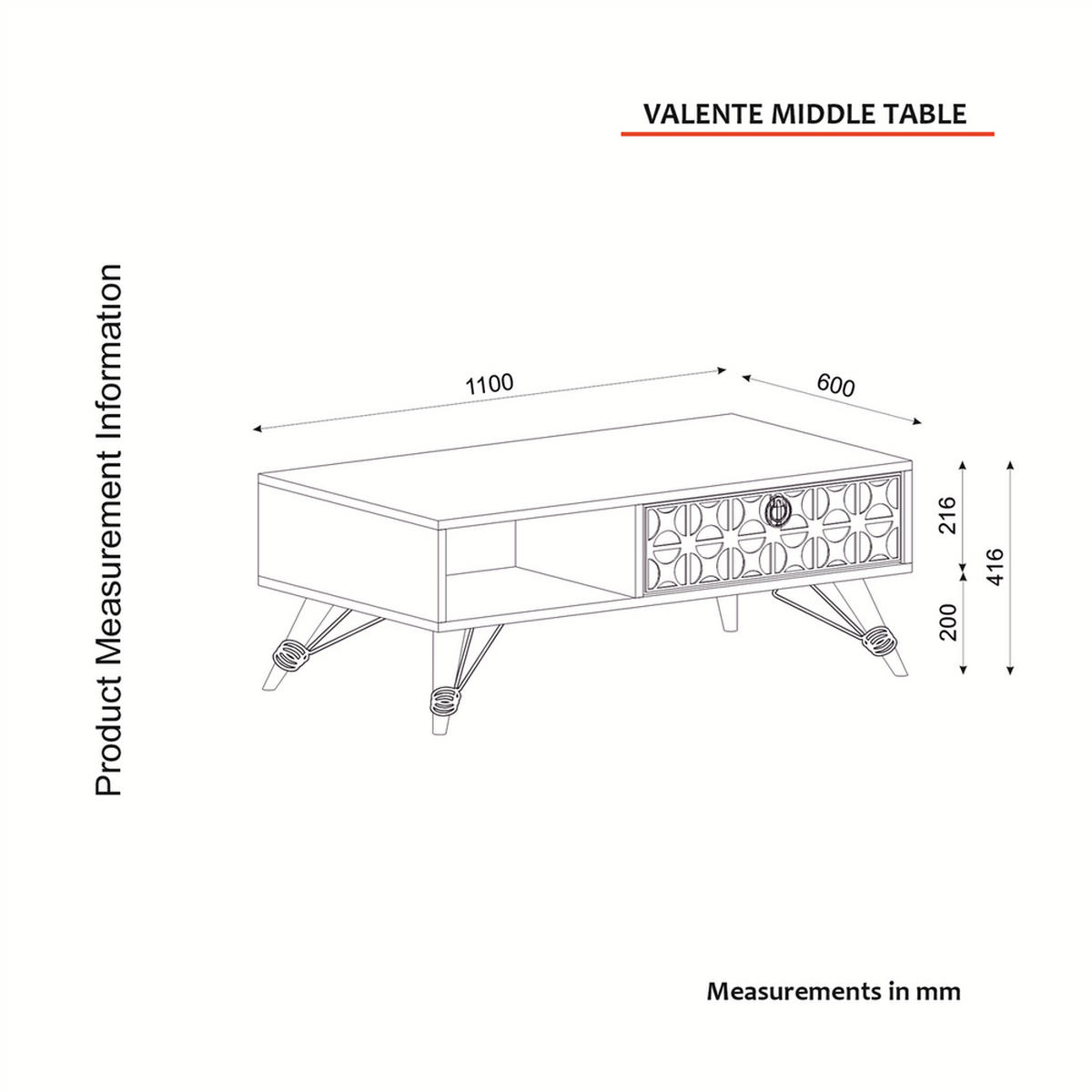 COUCHTISCH Valente Walnuss Dunkelgrün - Dunkelgrün/Goldfarben, Holzwerkstoff/Kunststoff (60/110/41.6cm) - moebel17