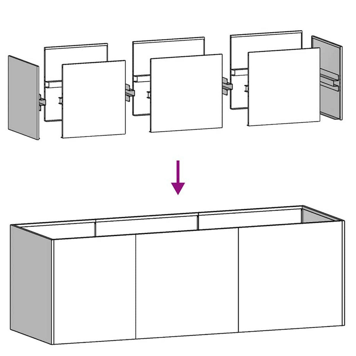 PFLANZGEFÄSS Anthrazit 120/40/40 Cm Kaltgewalzter Stahl - Anthrazit, Metall (120/40/40cm) - vidaXL