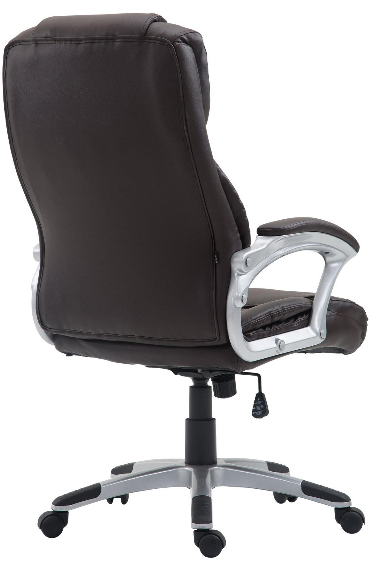 CHEFSESSEL Lederlook Braun - Braun/Grau, Kunststoff/Textil (65/109/73cm) - CLP